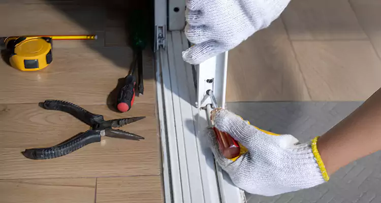 Backyard Sliding Door Track Repair in El Cerrito, CA
